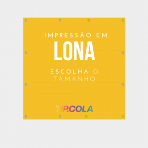 LONA Personalizada Lona 440g Personalizado 4x0 Impressão Refile/ Ilhós 